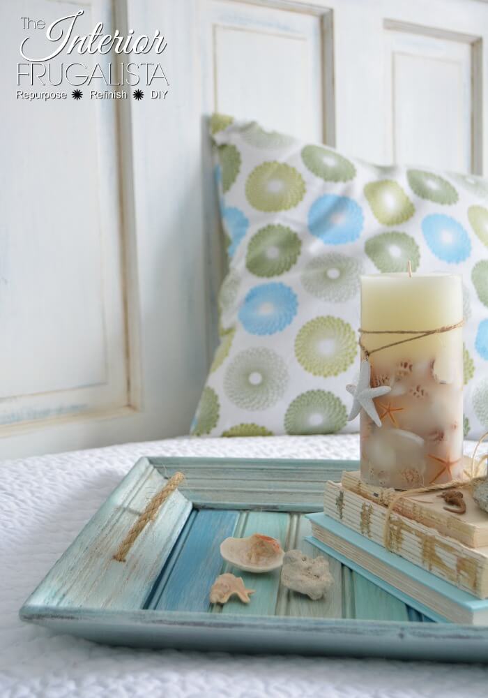 Repurposed Picture Frame Coastal Serving Tray The Interior