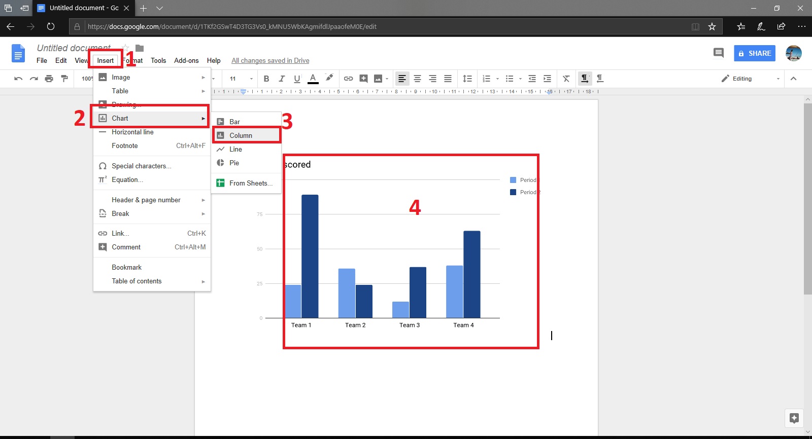 How To Create Graph on Google Docs?