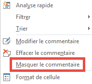 Masquer un commentaire