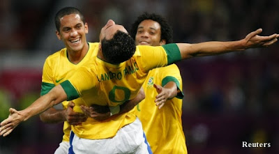 Олимпийският национален отбор на Бразилия по футбол успя да се класира за финала на игрите в Лондон