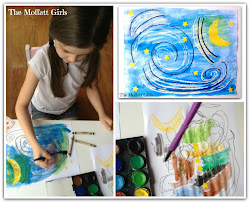 starry night van vincent easy gogh preschool kindergarten simple craft artist crafts which projects nights drawing famous collage activities arts