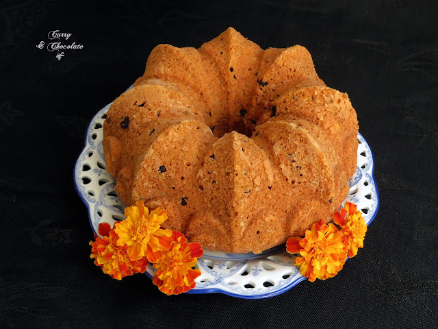 Bizcocho de calabaza con pepitas de chocolate - Pumpkin chocolate chip bundt cake Bizcocho de calabaza con pepitas de chocolate - Pumpkin chocolate chip bundt cake
