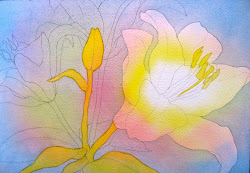 flowers negative painting watercolor leaves space painted prism edges shapes interesting break once again take into
