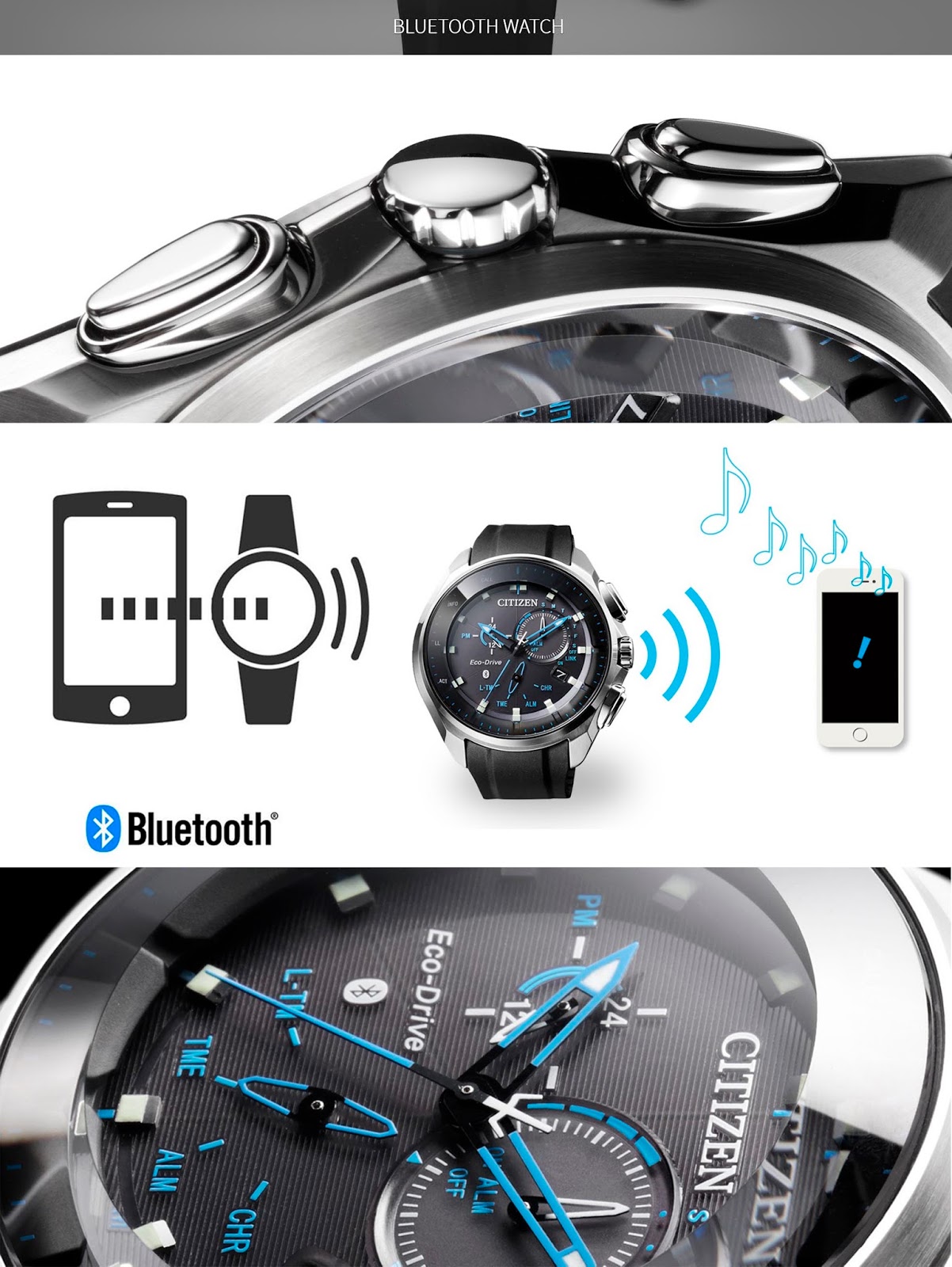 citizen radiocontrolado bluetooth