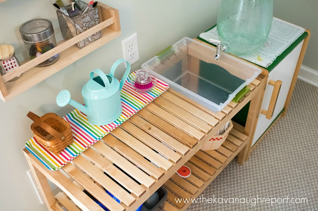 A DIY IKEA hack water basin for our Montessori home
