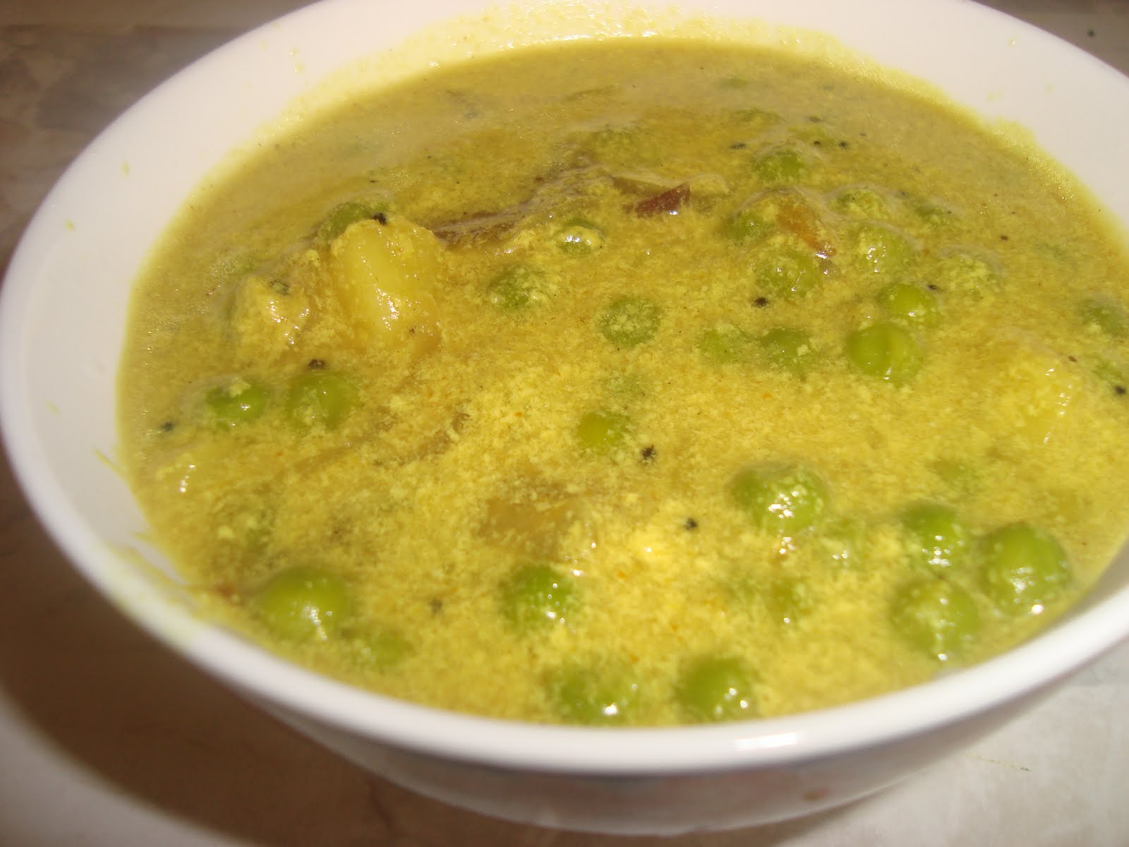 Homely Food Green peas potato masala