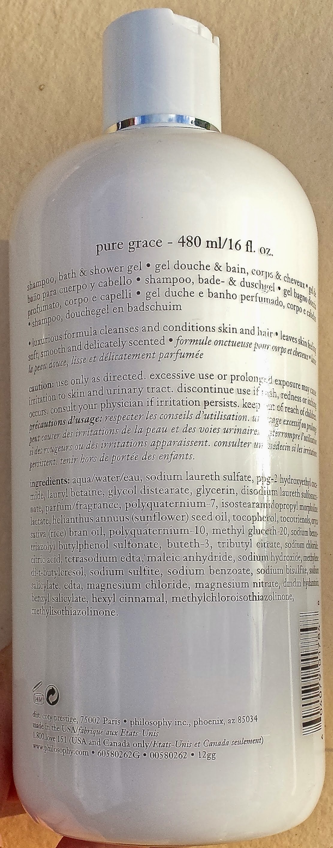 Lush and Lavish Review Philosophy Pure Grace Shampoo, Bath & Shower Gel