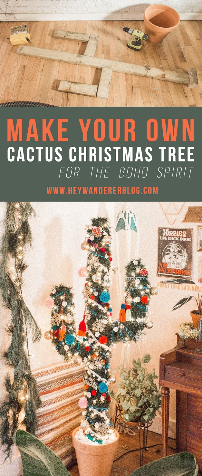 DIY Cactus Christmas Tree