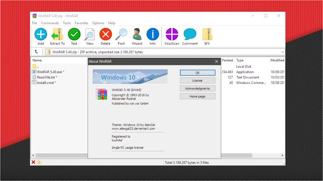 Screenshot WinRAR 5.40 Final Screenshot WinRAR 5.40 Final