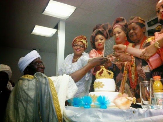 Kabiyesi Oba Adeyemi celebrating his 76th birthday with his lovely 4 wives in London.
