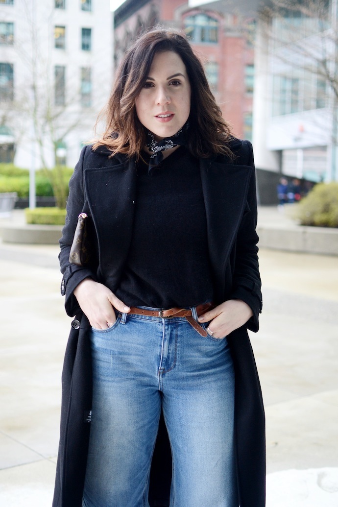 Aleesha Harris Vancouver fashion blogger French style bandana cool outfit J.Crew rayner jeans