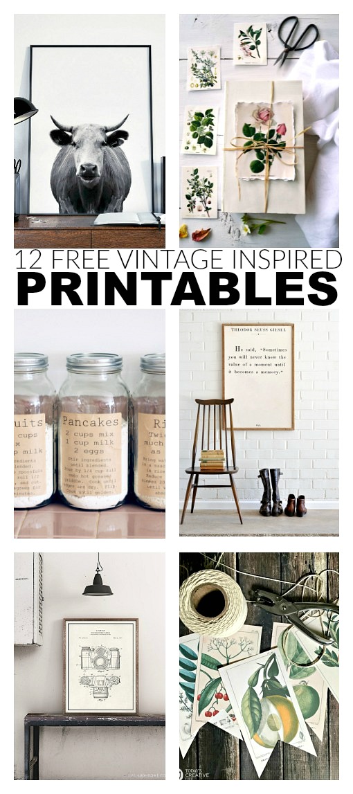 free vintage inspired printables