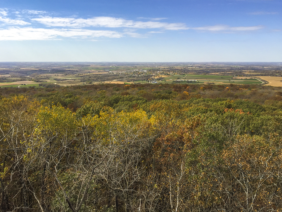View from the West Tower at Blue Mound State Park