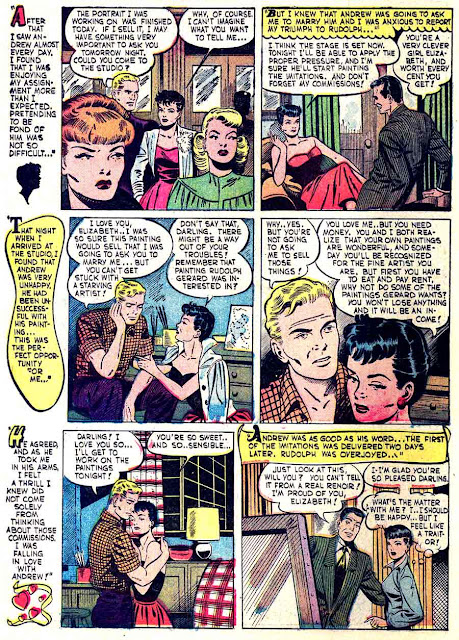 Pictorial Romances v1 #9 st. john romance comic book page art by Matt Baker Pictorial Romances v1 #9 st. john romance comic book page art by Matt Baker