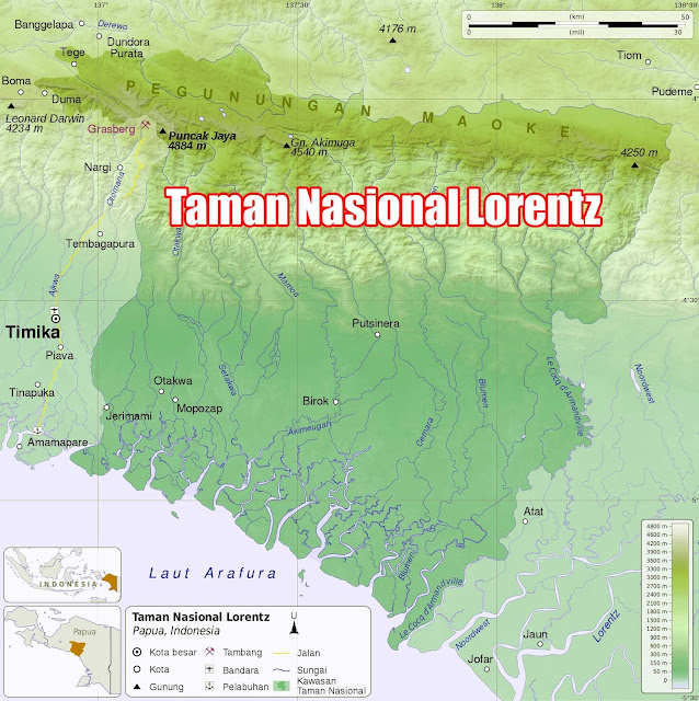 Gambar Peta Taman Nasional Lorentz