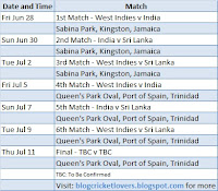 Tri Series- India, West Indies and Sri Lanka Jun- Jul 2013