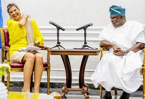 Queen Maxima met with Governor of the state of Lagos, Akinwunmi Ambode