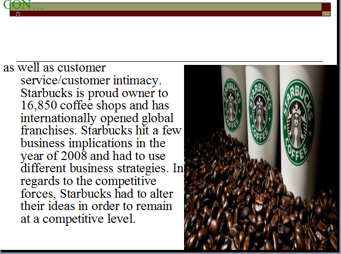 Starbucks information systems picture