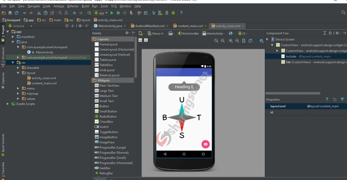 Pemanfaatan Sensor Kompas Dengan Android Studio Belajar Belajar Wirausaha
