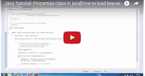 JAVA EE: Java Tutorial: Properties class in java[How to load key-value ...