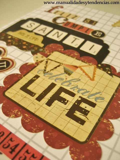 Scrapbooking Tarjeta de cumpleaños chico / Birthday card for a boy / Carte d