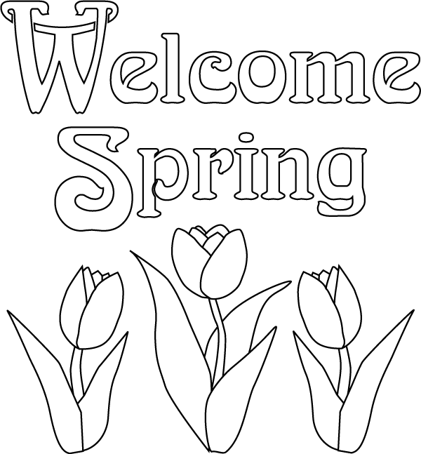 Fichas de Inglés para niños: Spring coloring pages
