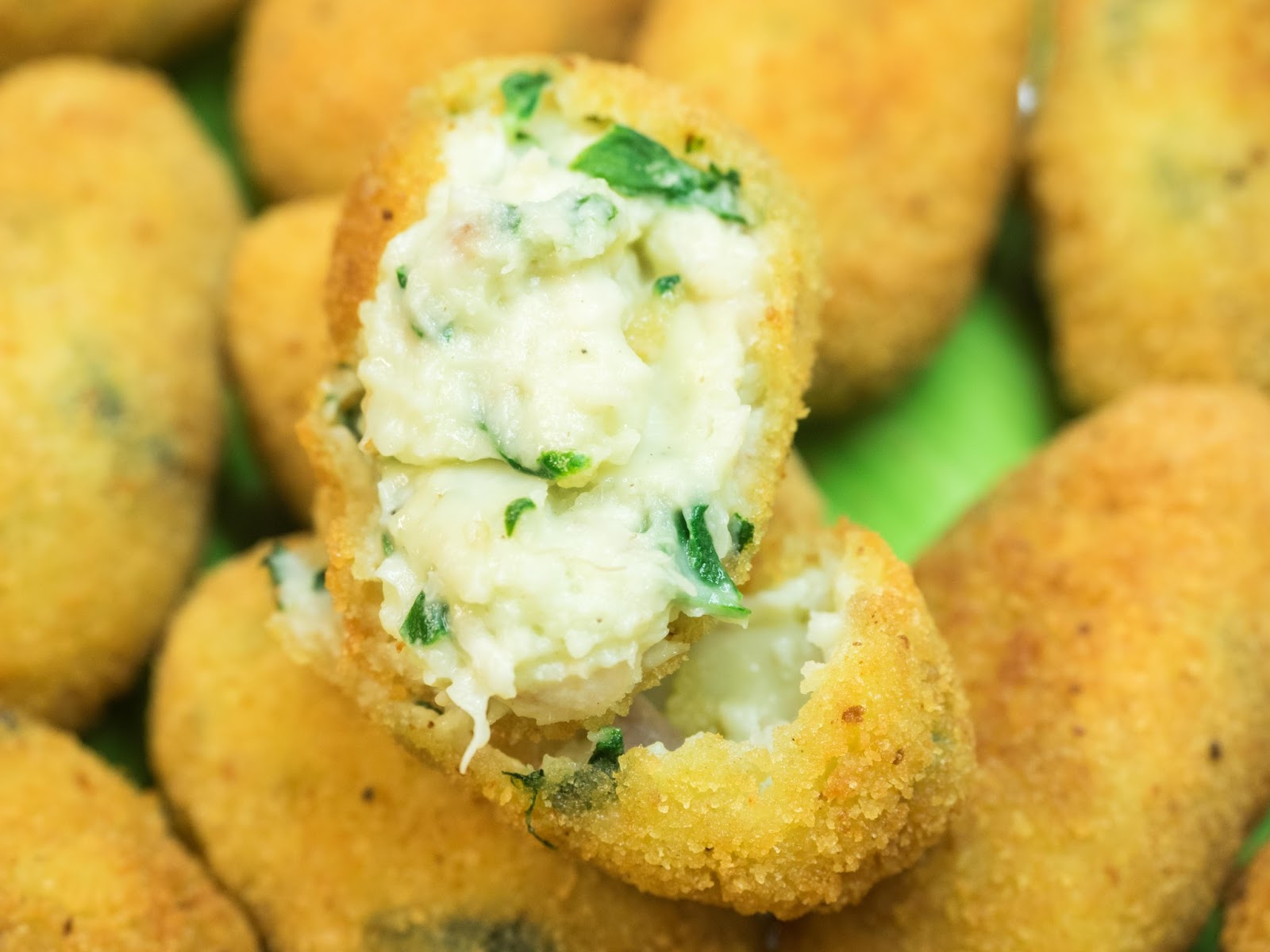 Croquetas de pollo y espinacas