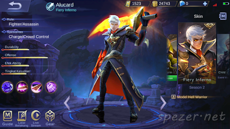 Alucard Alucard - Fiery Inferno Skin Mobile Legends Season 2