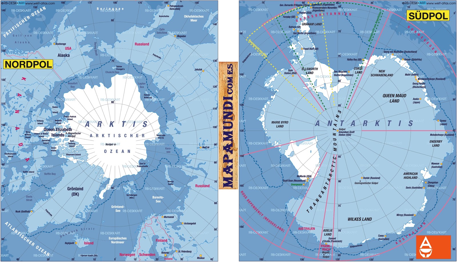 mapamundi | mapas del mundo y mucho más.: Mapamundi: Mapa del Polo