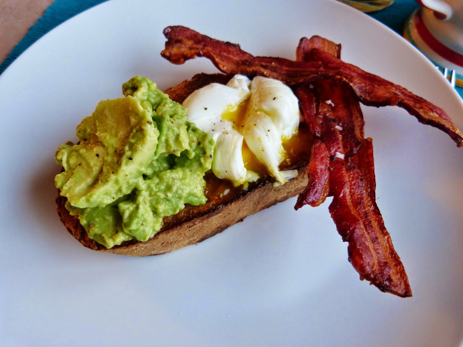 Me, Myself and pie. Breakfast of Kings Smashed Avo, Bacon, and