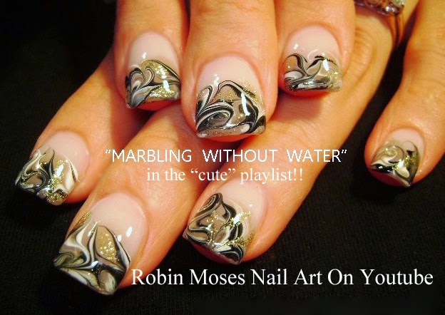 No-Water Marble Nail Design Using Plastic Wrap - wide 5
