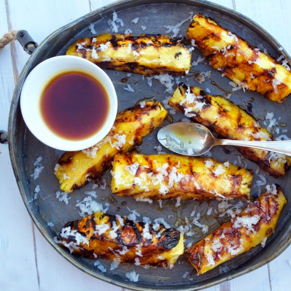 Recipes Grilled Pineapple with Coconut Caramel Sauce