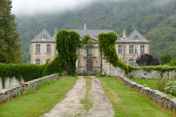 Exterior of French Chateau Gudanes in south of France