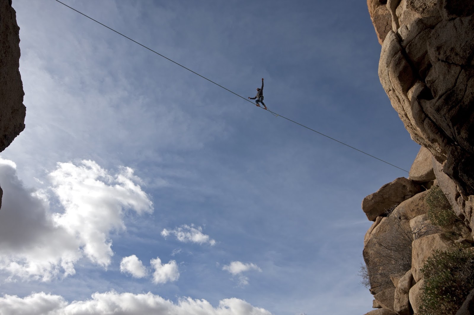 Christian Tight Rope Walker Walks across the Grand Canyon Greg Lancaster