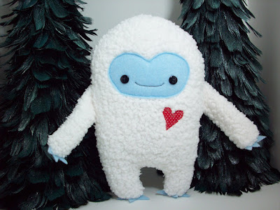 Yeti, the Abdominable Snowman - handmade toy doll