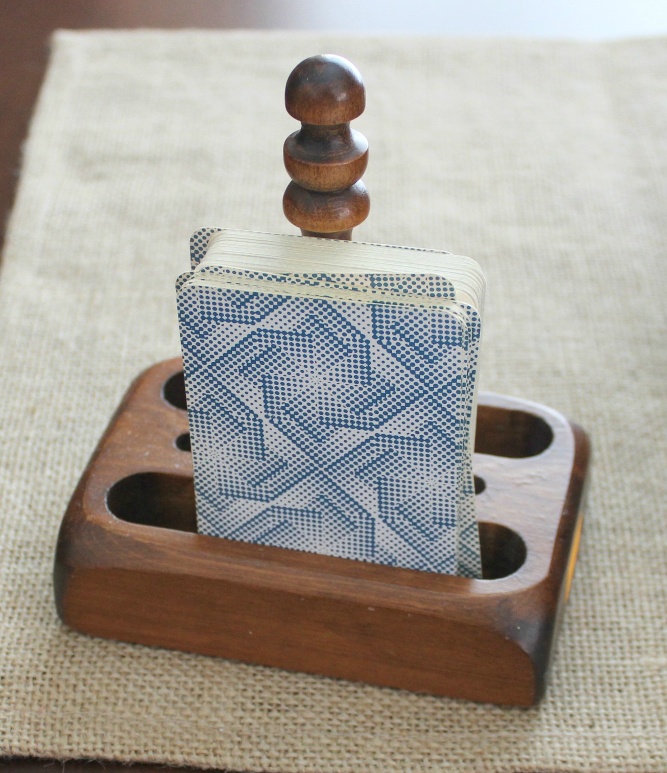 Vintage Playing Card Holder Repurposed As Pet Photo Display Organized