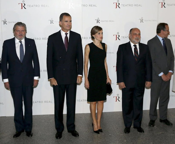 Queen Letizia of Spain and King Felipe of Spain attended the opening of Royal Theatre new season