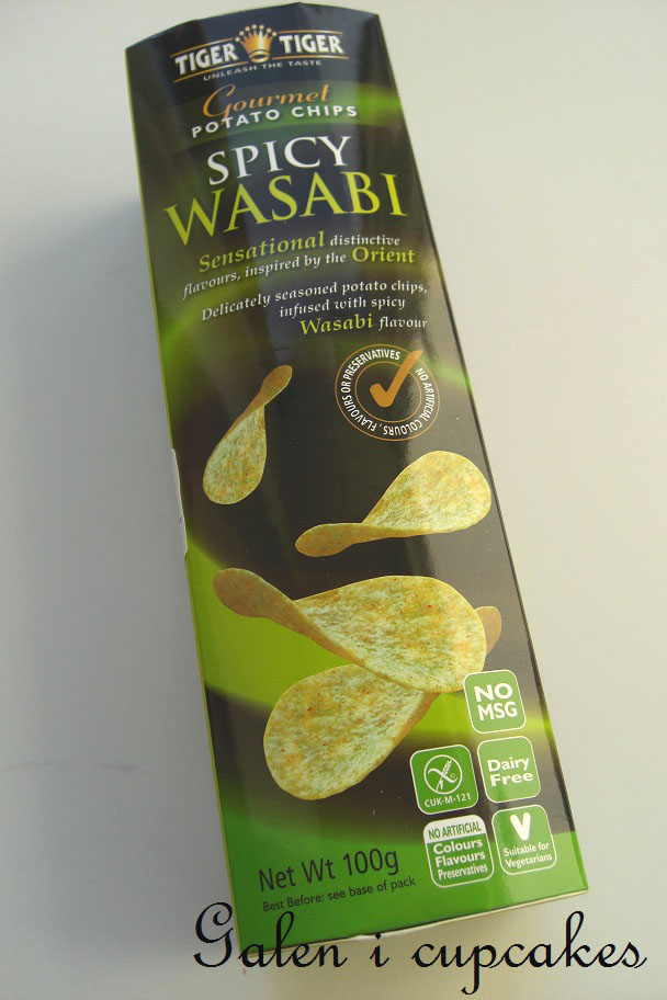 Galen i cupcakes Smakstest Wasabichips, roligt drinktilltugg.