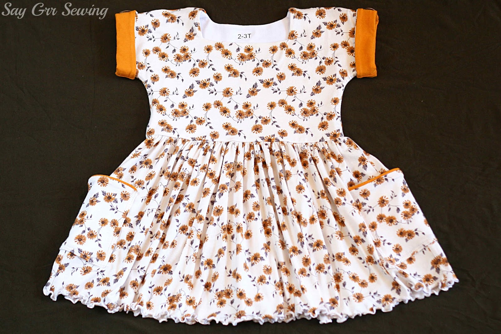 Sunflower Toddler Dress Birthday