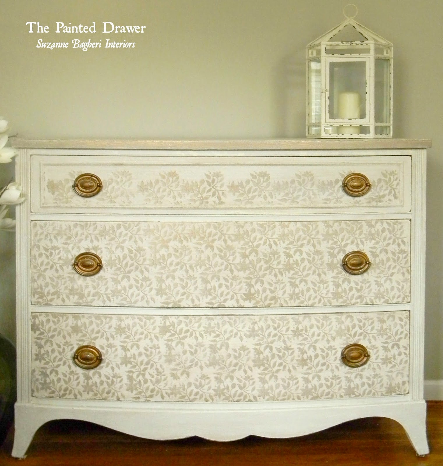 Suzanne from the Painted Drawer creates the loveliest painted treasures, including this stenciled antique dresser.