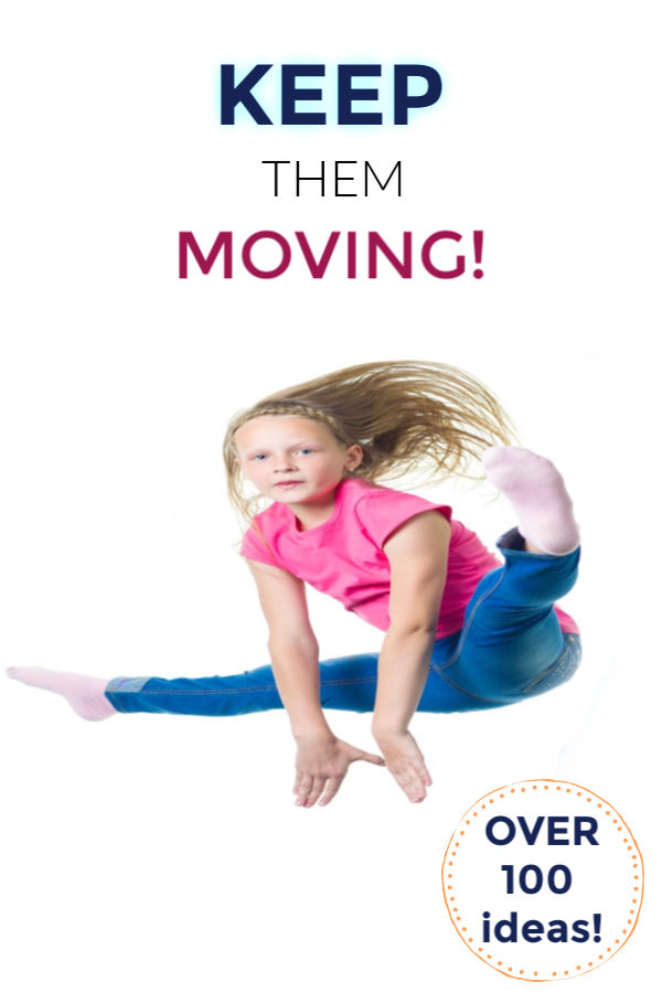 INDOOR ACTIVITIES TO KEEP KIDS MOVING: tons of great ideas! #indooractivitiesforkids #indooractivitiesfortoddlers #indooractivities #activeactivitiesforkids #movementactivitiesforkids #keepkidsbusy #keepkidsbusyindoors
