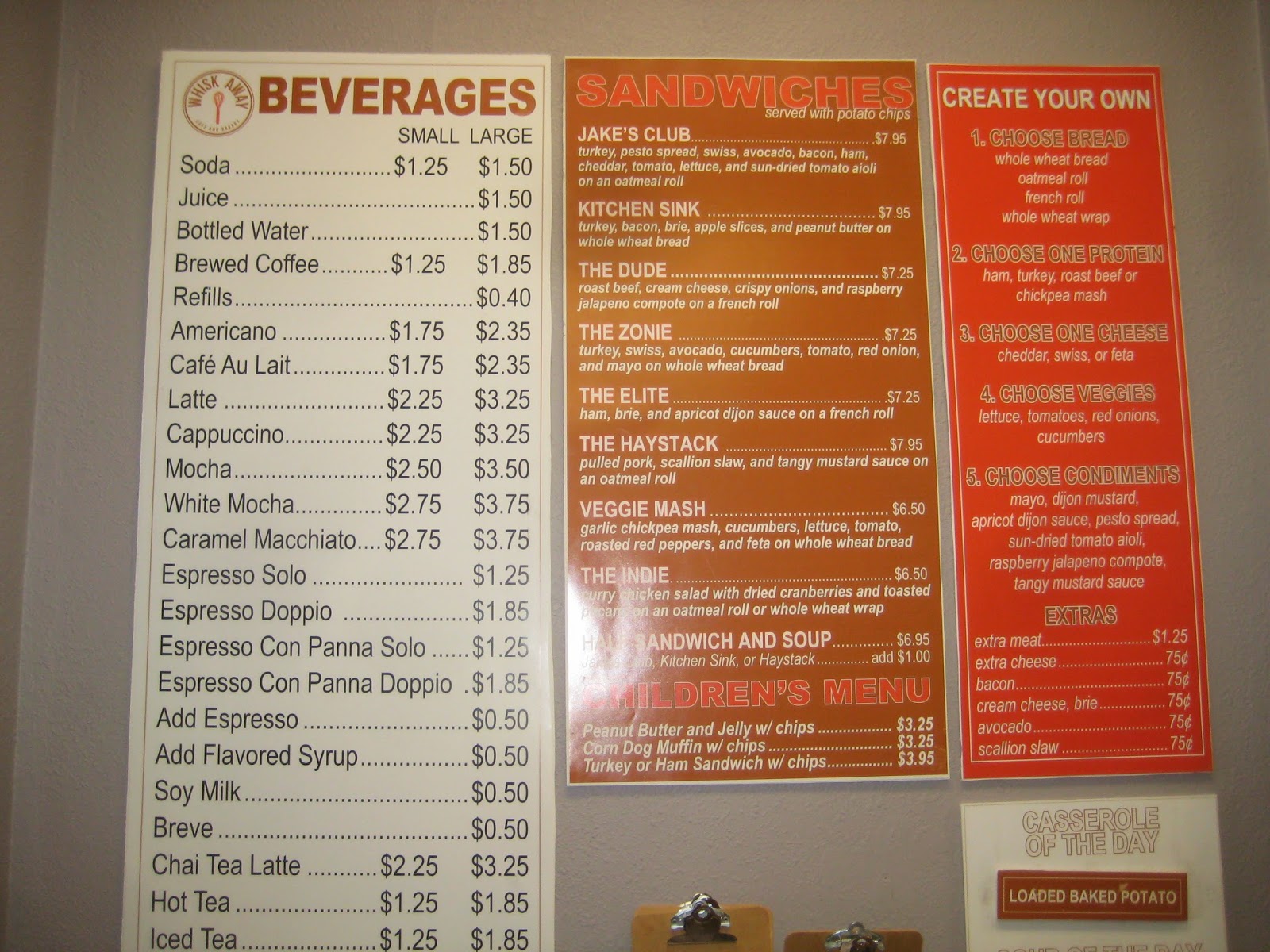 Dennis' Daily Report WHISK AWAY CAFE & BAKERY