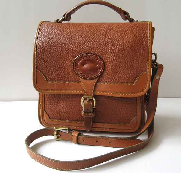 DOONEY AND BOURKE ALL WEATHER LEATHER BROWN VINTAGE MESSENGER CROSSBODY ...