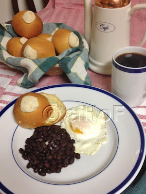 Molletes, egg, black beans, breakfast