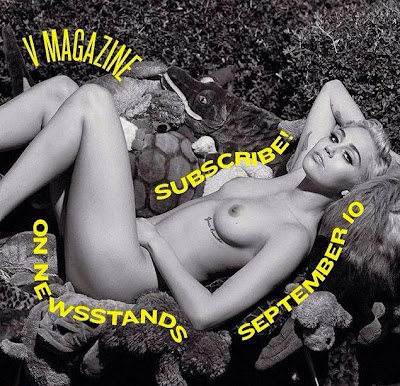 Miley Cyrus topless in V Magazine