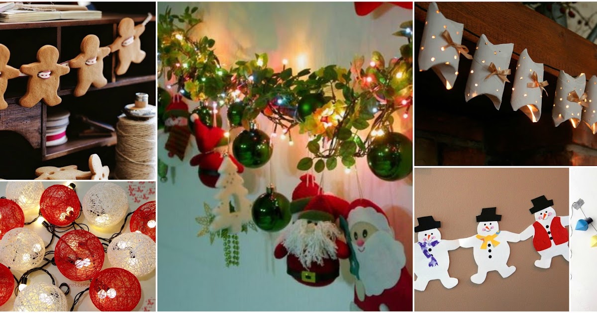 14 Ideas bonitas para hacer guirnaldas navideñas para decorar ~  
