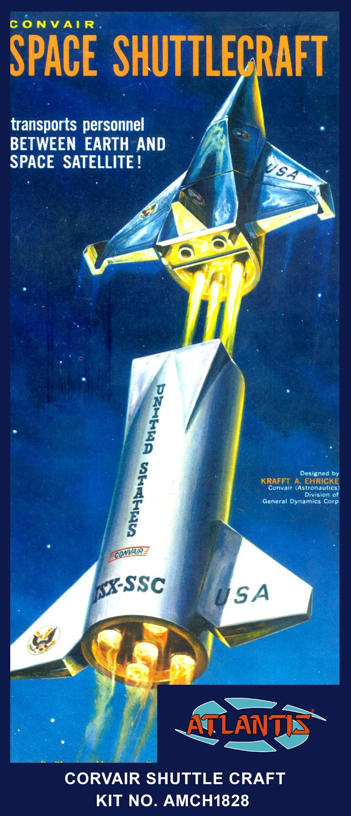 Atlantis Models 1:156 Convair Space Shuttlecraft Concept