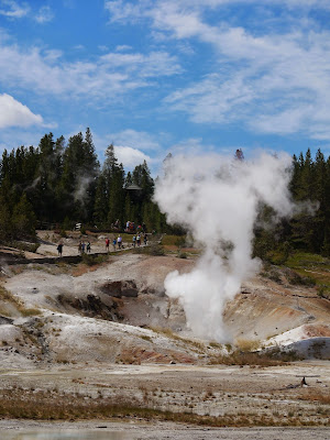 Back Basin  Yellowstone Wyoming Steamboat Geyser