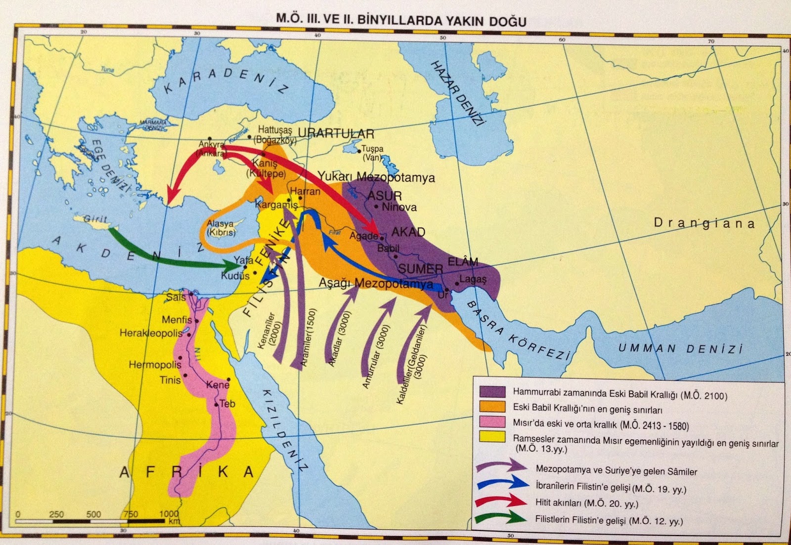 6- Doğu Akdeniz Uygarlıkları Haritası
