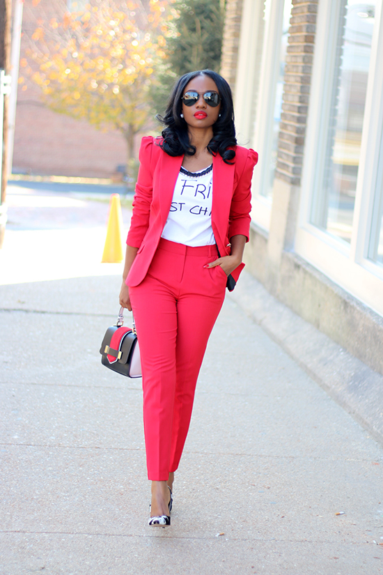 Red Suit For The Holidays | Prissysavvy